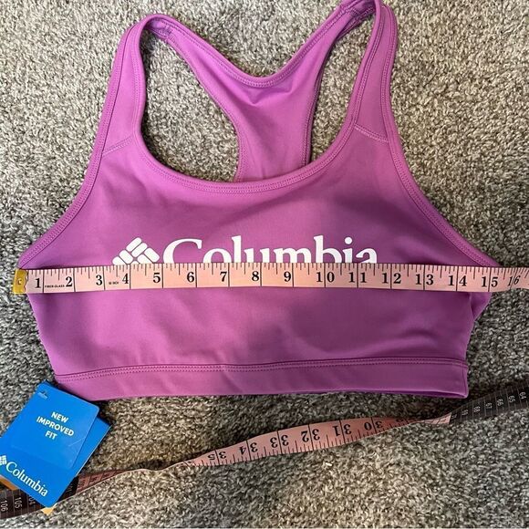 NWT Columbia Logo Sports Bra in Blossom Pink - Picture 8 of 10
